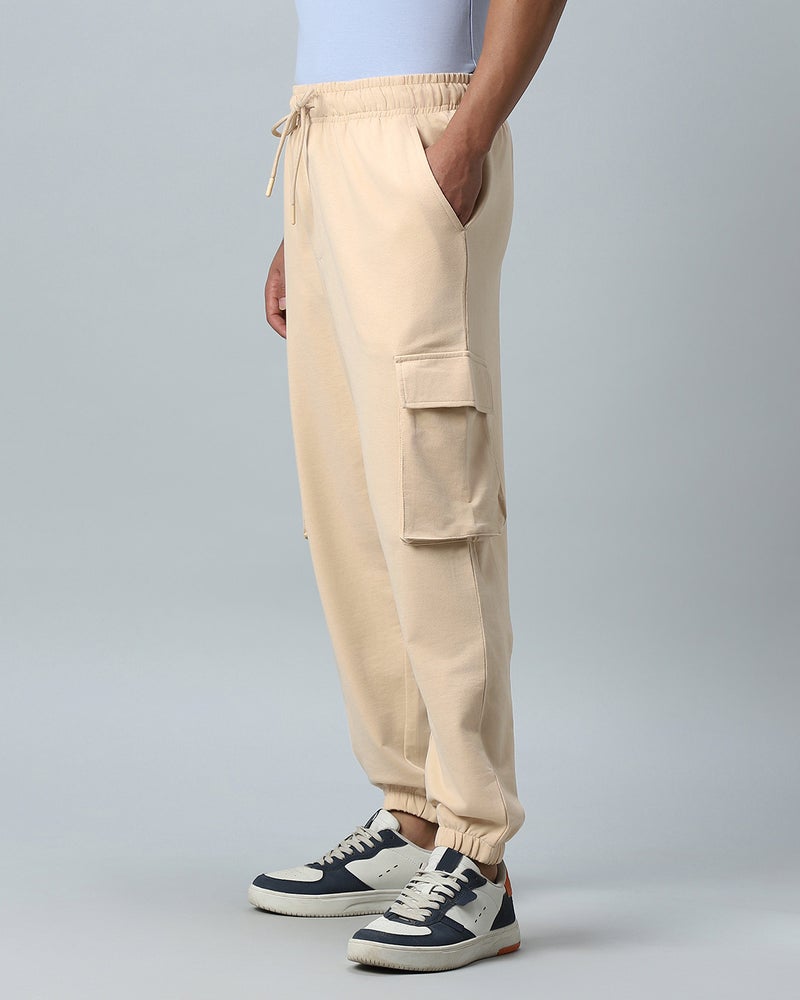 bewakoof Men's Brown Oversized Cargo Warm Joggers - Image 2